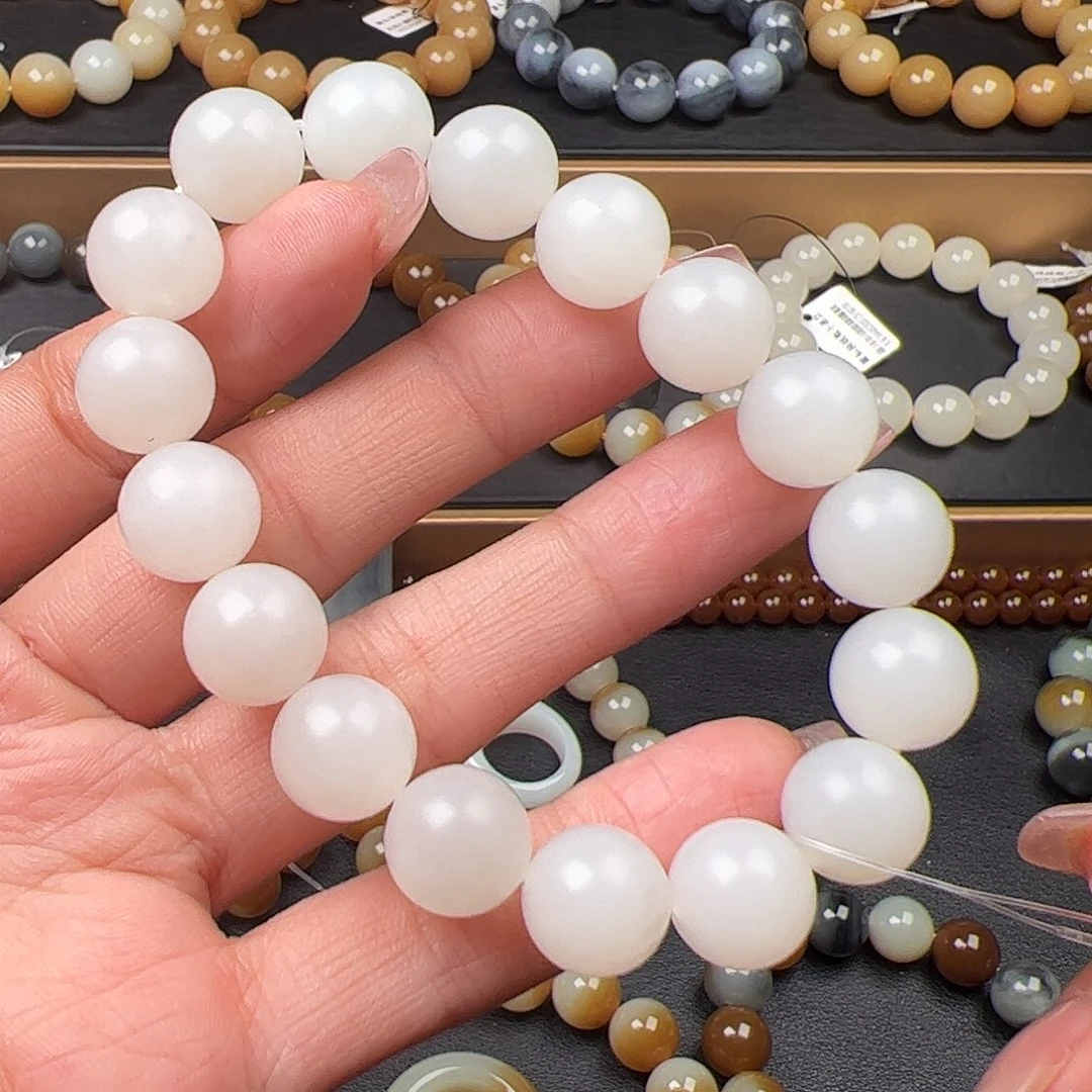 和田玉未镶嵌手链卡12