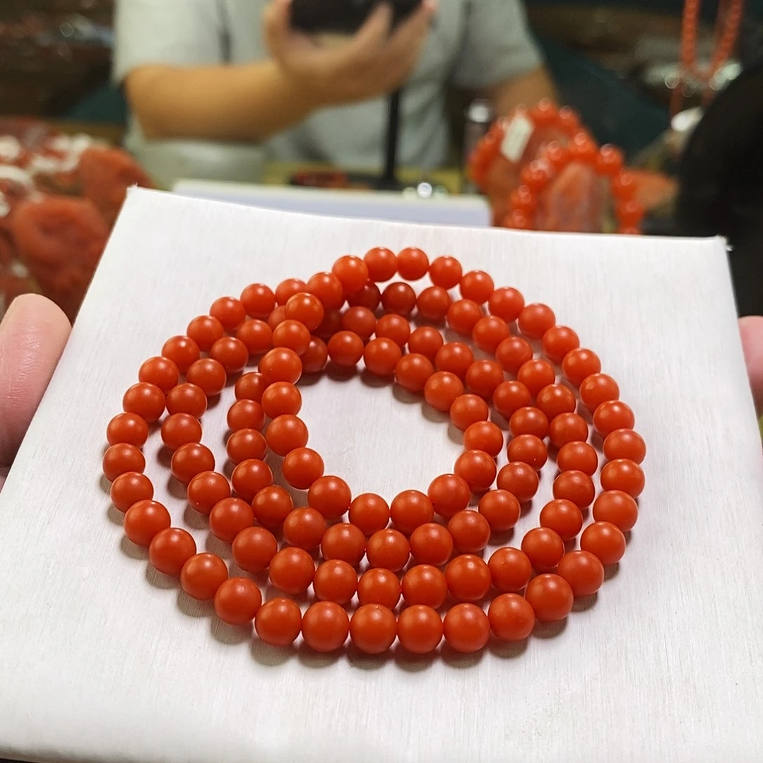 南红玛瑙未镶嵌手链