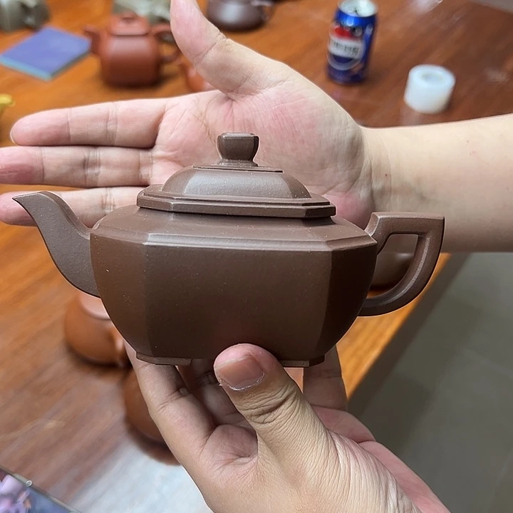 茶壶紫砂紫泥四方