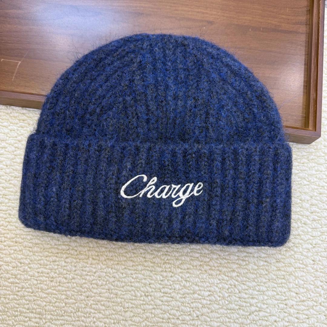 字母毛线帽针织帽秋冬季女帽子冬天百搭加厚休闲风时尚款街头百搭