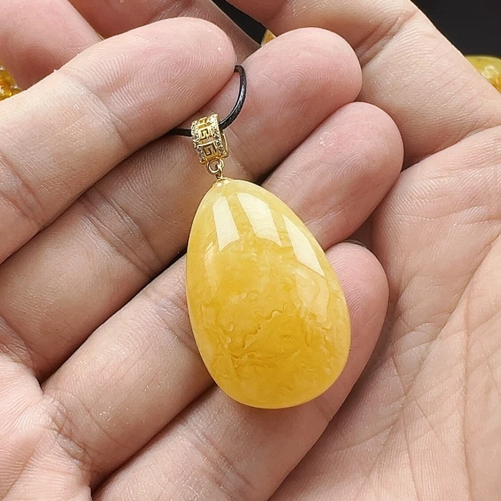 蜜蜡未镶嵌珠宝奇石蜜蜡吊坠6.5克