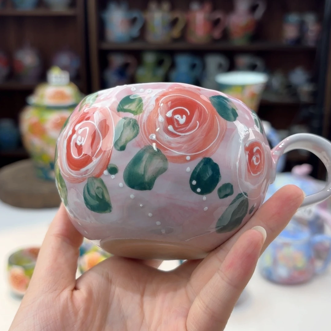 景德镇手绘高温釉下彩陶瓷茶具