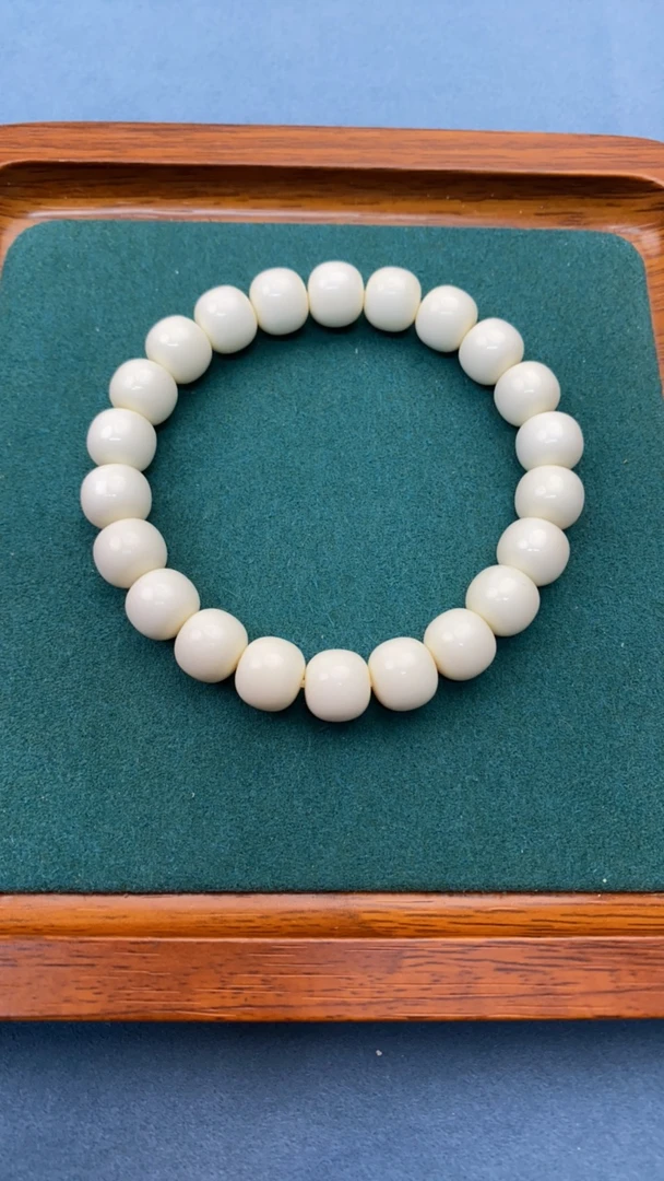 猛犸牙高白冰牙心料1.0老型手串