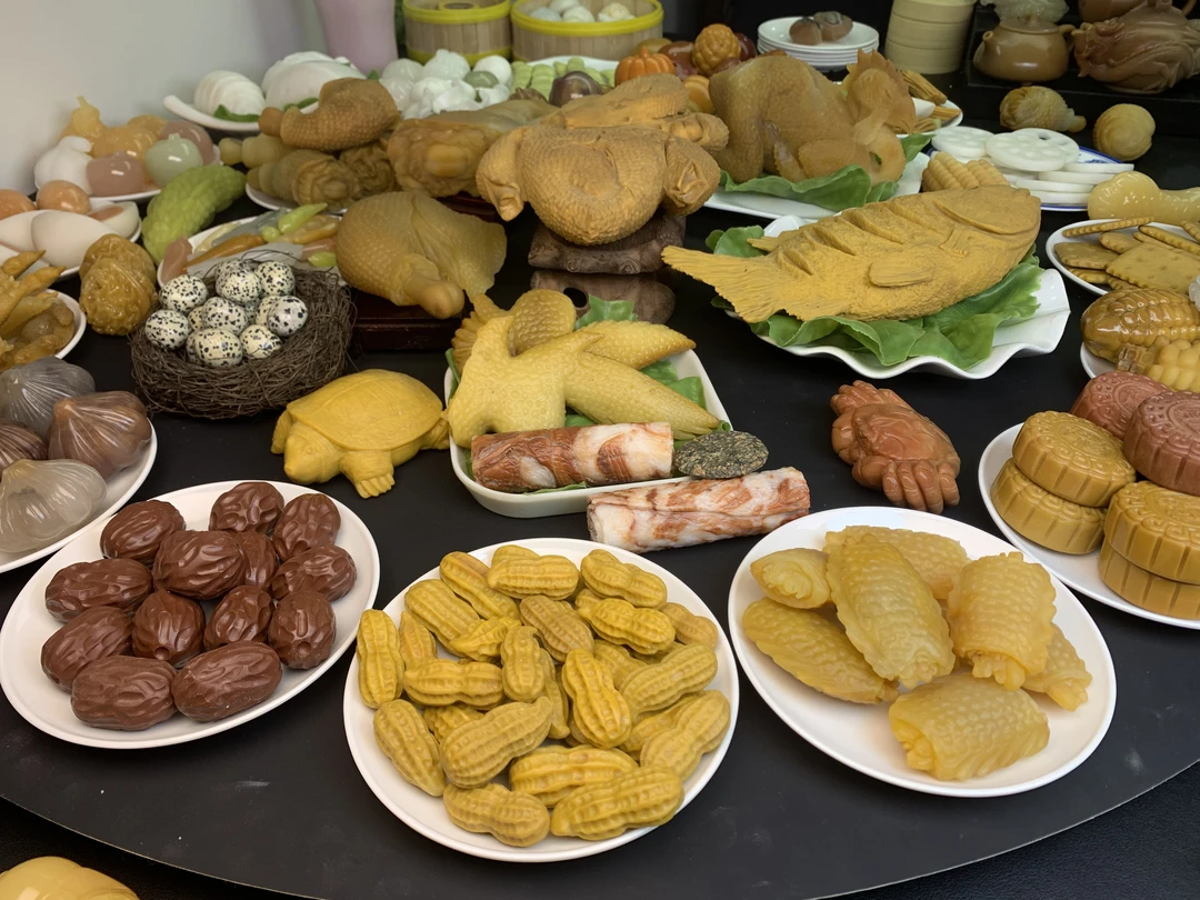 家居摆件各种天然手工石头雕刻仿食物款创意家用