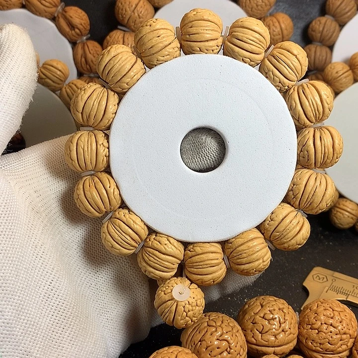 手串桃核16尺爆纹金丹