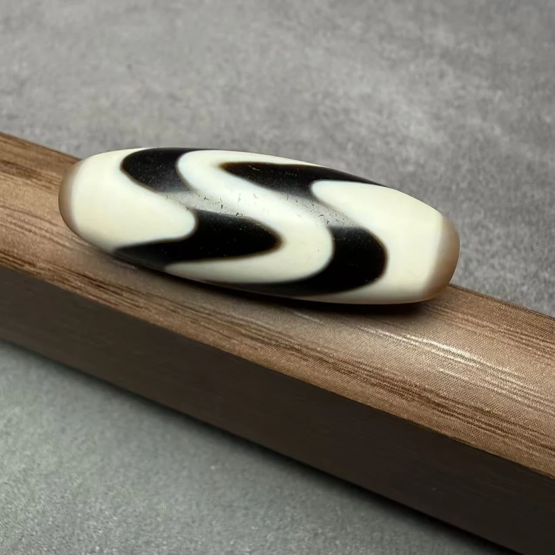 (行运手工砂) 水纹牙牙-纯手工黑白黄金尺寸全品无暇精挑台珠