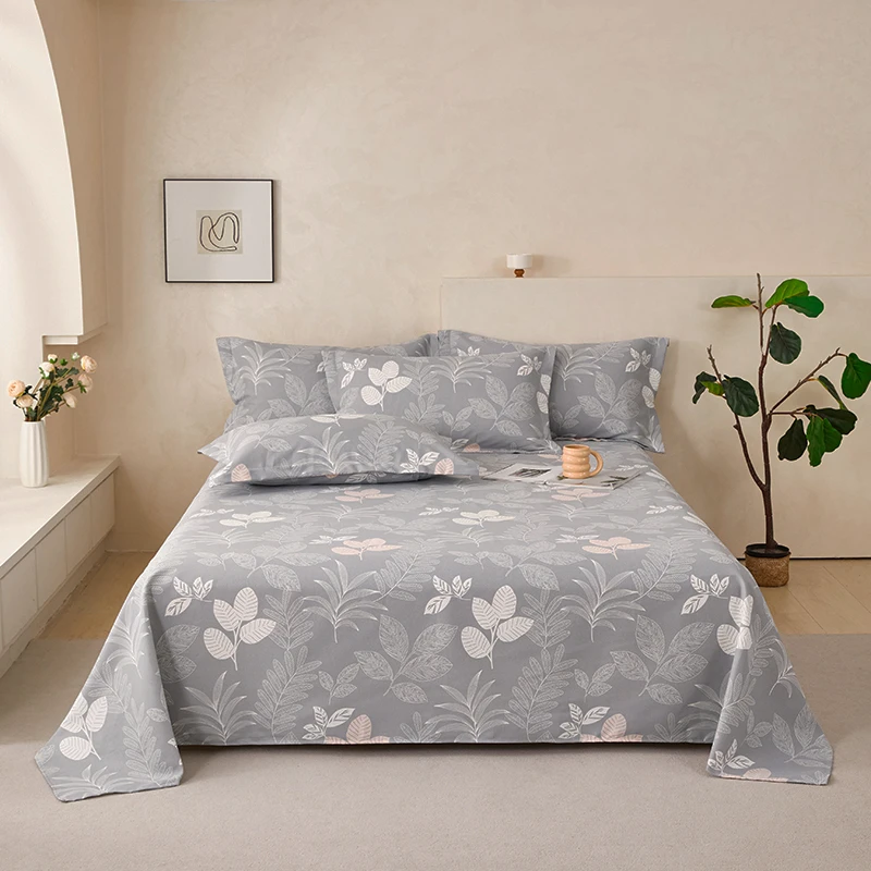 卡美伦原棉印花老粗布床单三件套