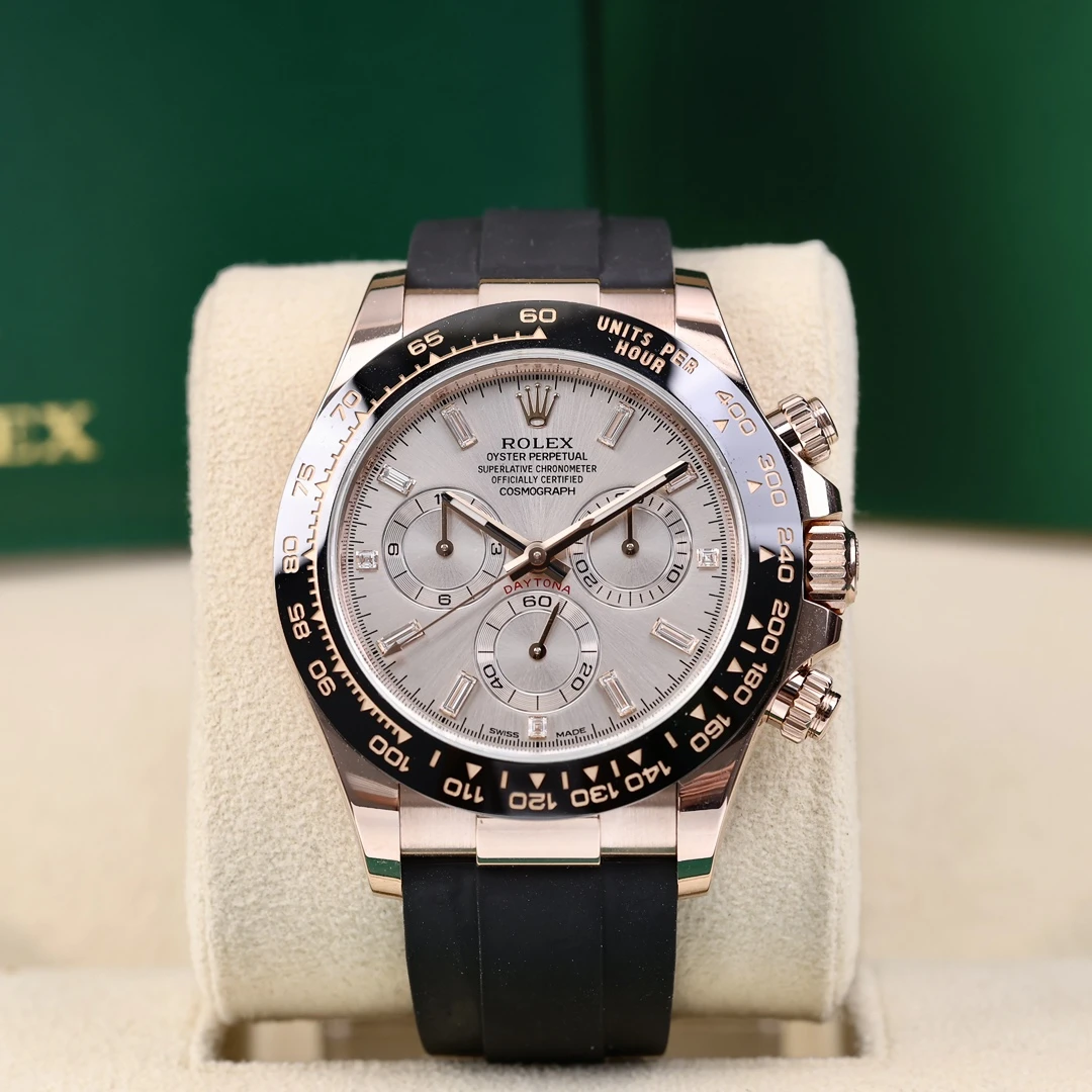 95新 Rolex/劳力士 116515 18K玫瑰金带钻刻  40mm 2023年5月保卡