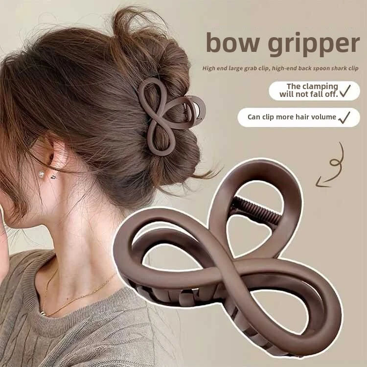 抓夹女2024新款发量少中号鲨鱼夹高级感后脑勺盘发头饰气质发夹子