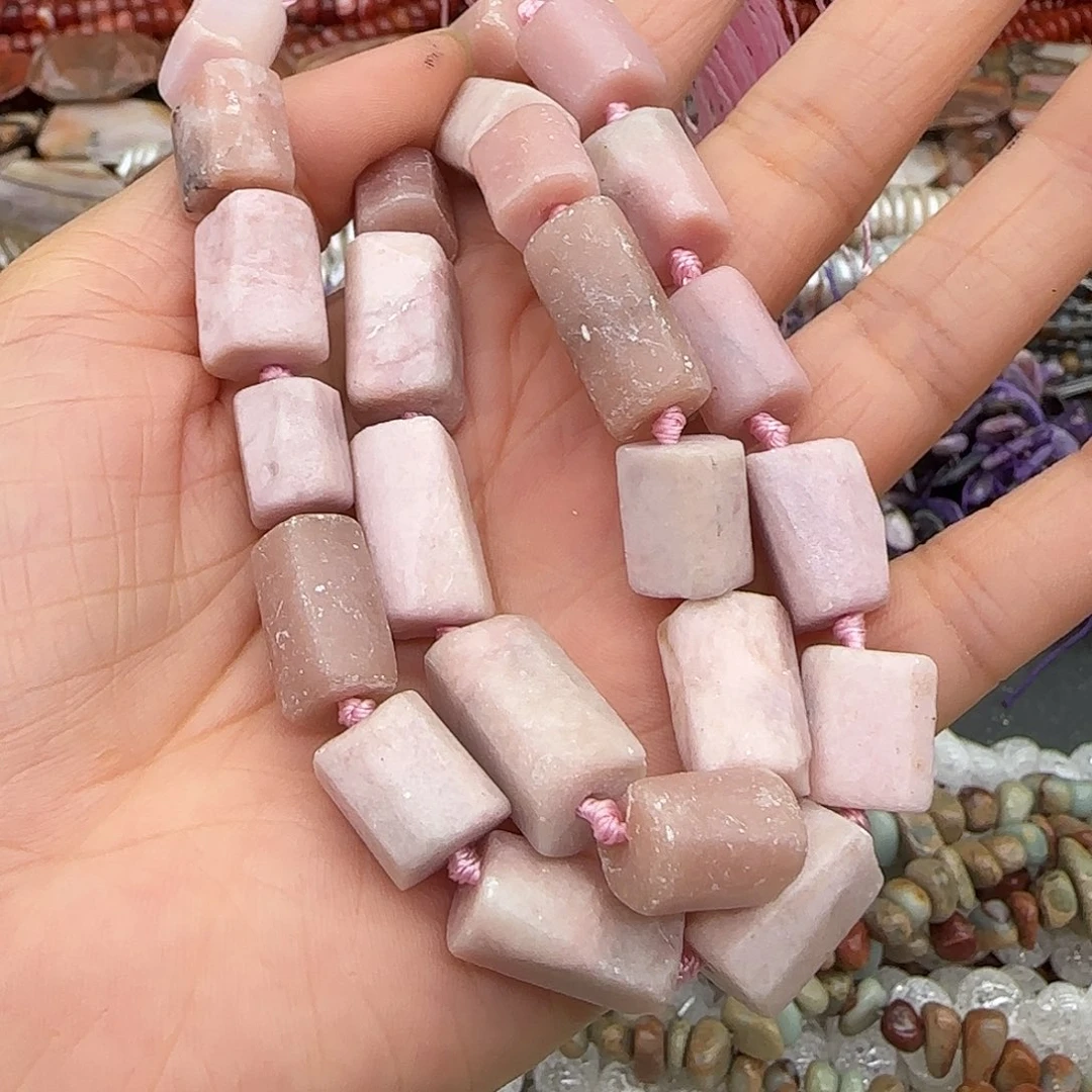 玛瑙/玉髓合金珠宝半成品粉澳宝10mm一条
