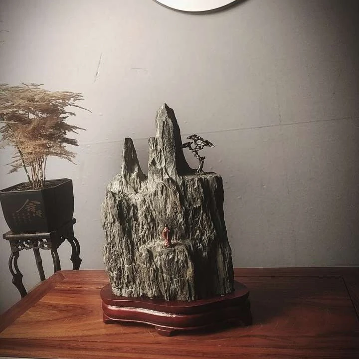 灵壁石 宋山 长15宽6高21 山势挺拔之细节大美四面可观移步换景