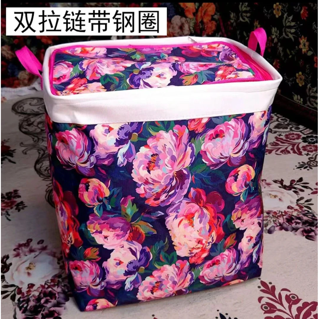 120L大容量收纳整理箱双拉链带盖防尘箱换季衣物整理筐布艺手提加