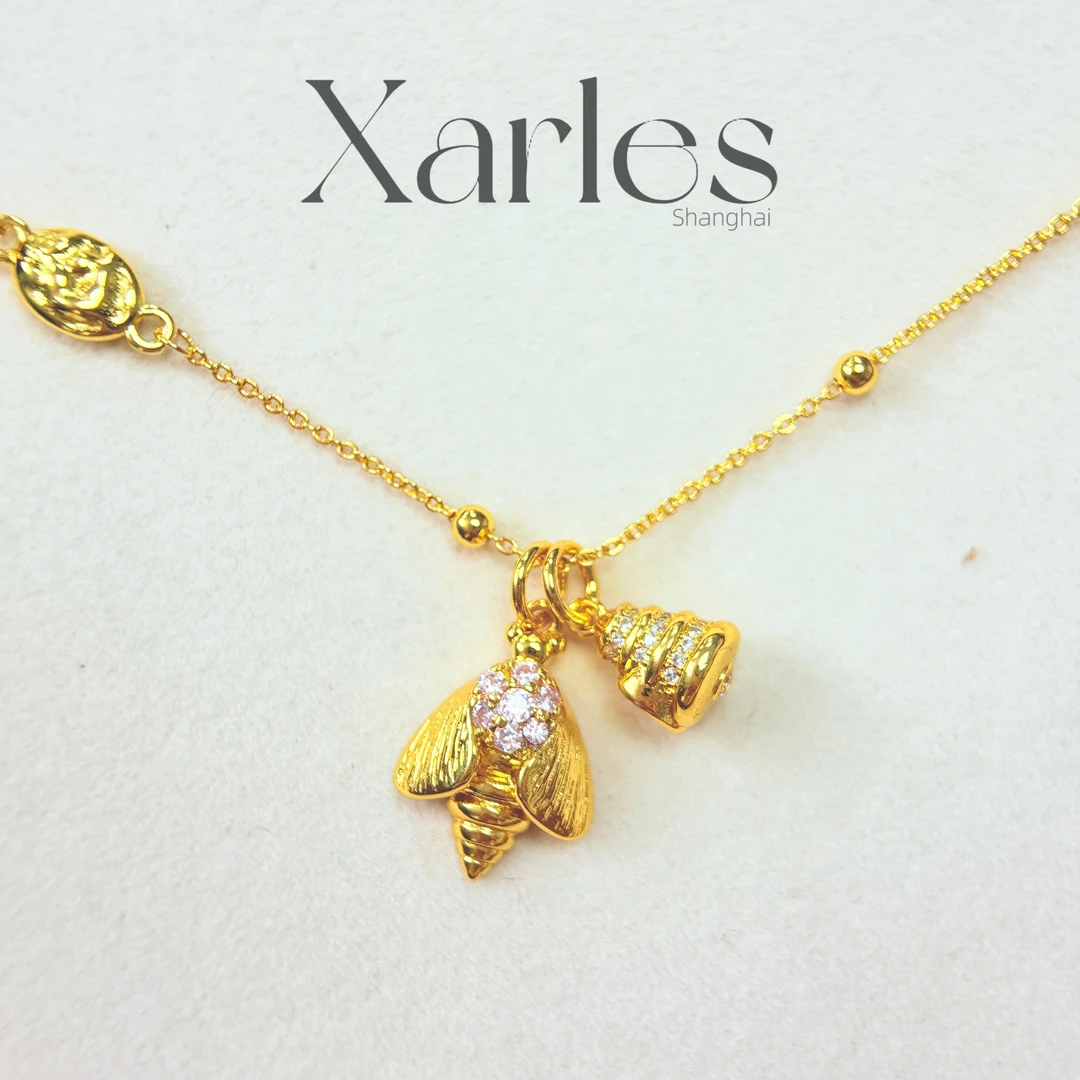 铜合金项链 蜜蜂铃铛项链X3630