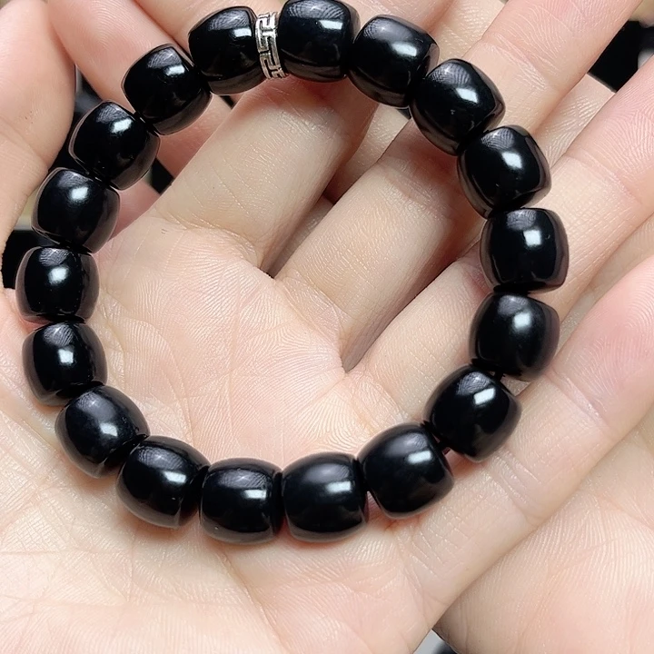 和田玉手链未镶嵌卡12直切高羊脂