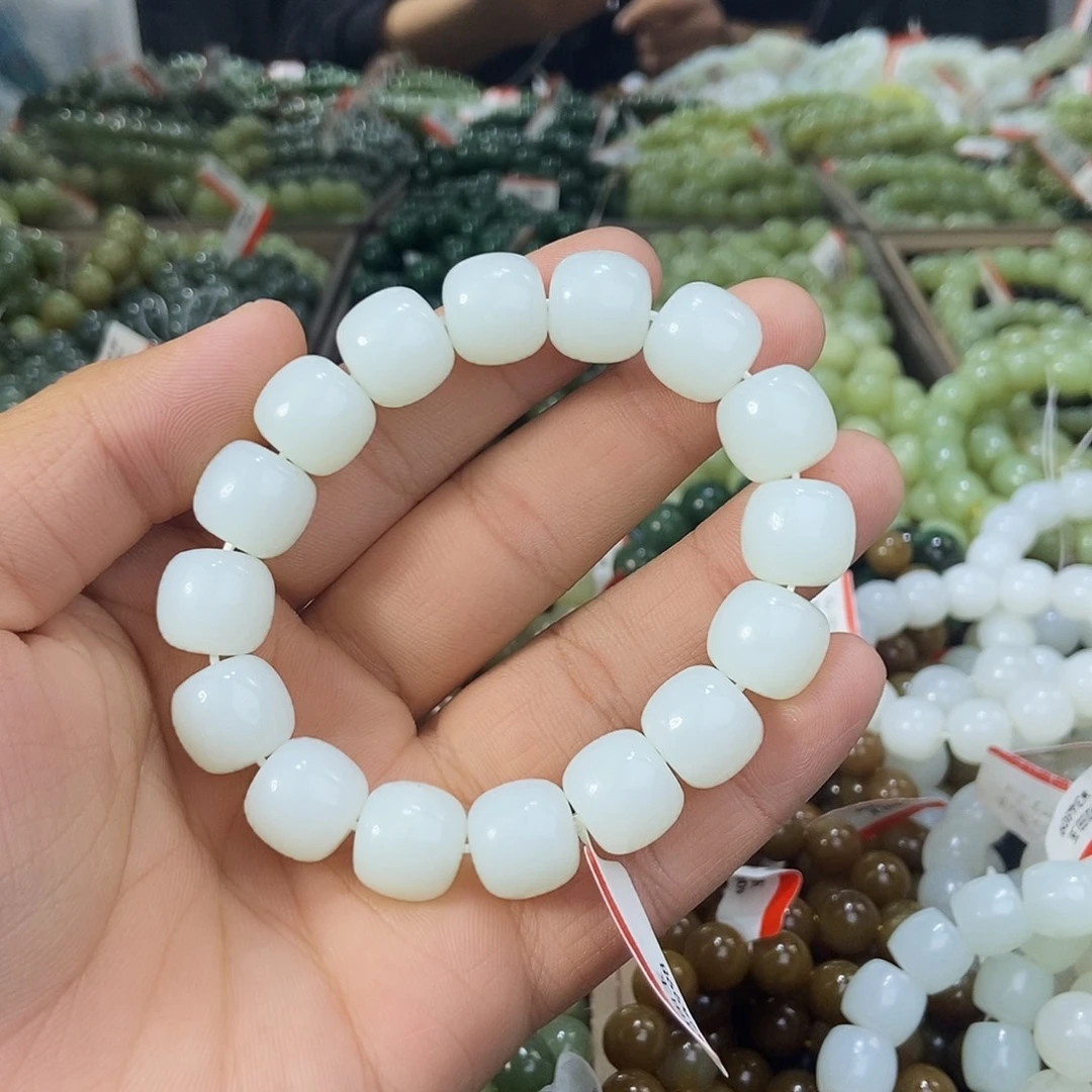 和田玉未镶嵌手串天然卡14黑山山流水多样性拍一发一