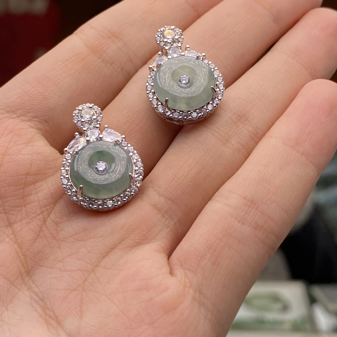 约11*2.5mm危料翡翠平安扣吊坠多样性发一