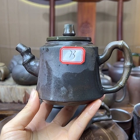 戬谷龙窑坭兴陶柴烧壶73