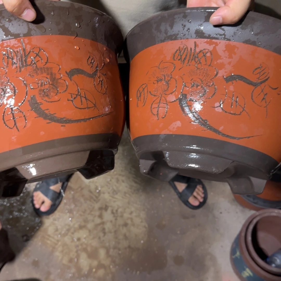 紫砂花盆口径23.14口径