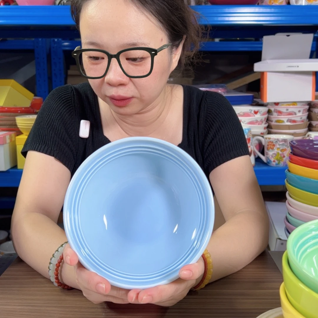 陶瓷BB蓝温哥华面碗