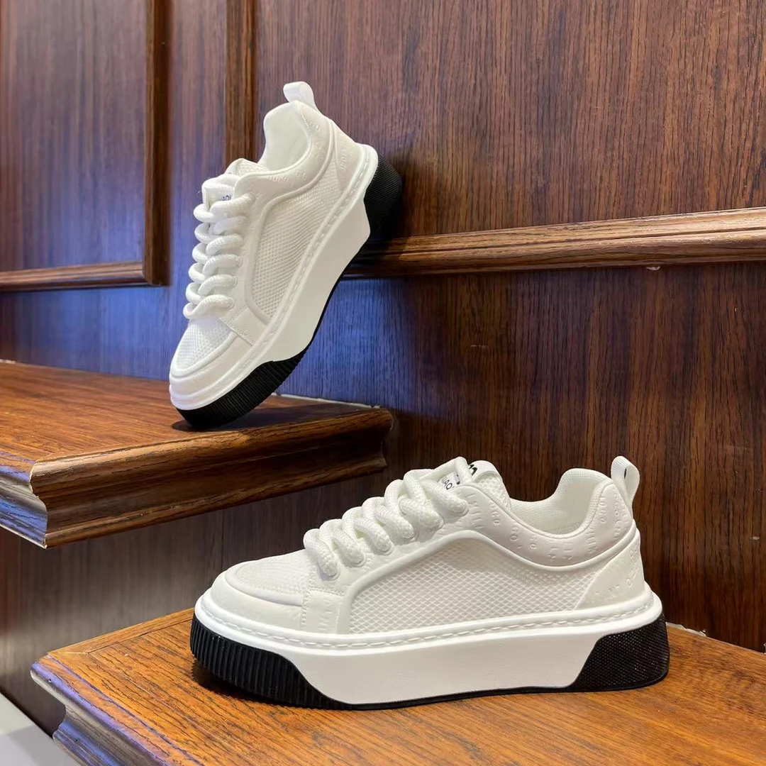 男鞋2025网面春夏季时尚百搭休闲板鞋低帮软底轻便透气厚底潮男鞋