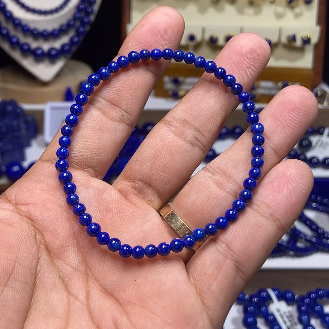 青金石未镶嵌老矿 货头 小米珠 手串4.0+