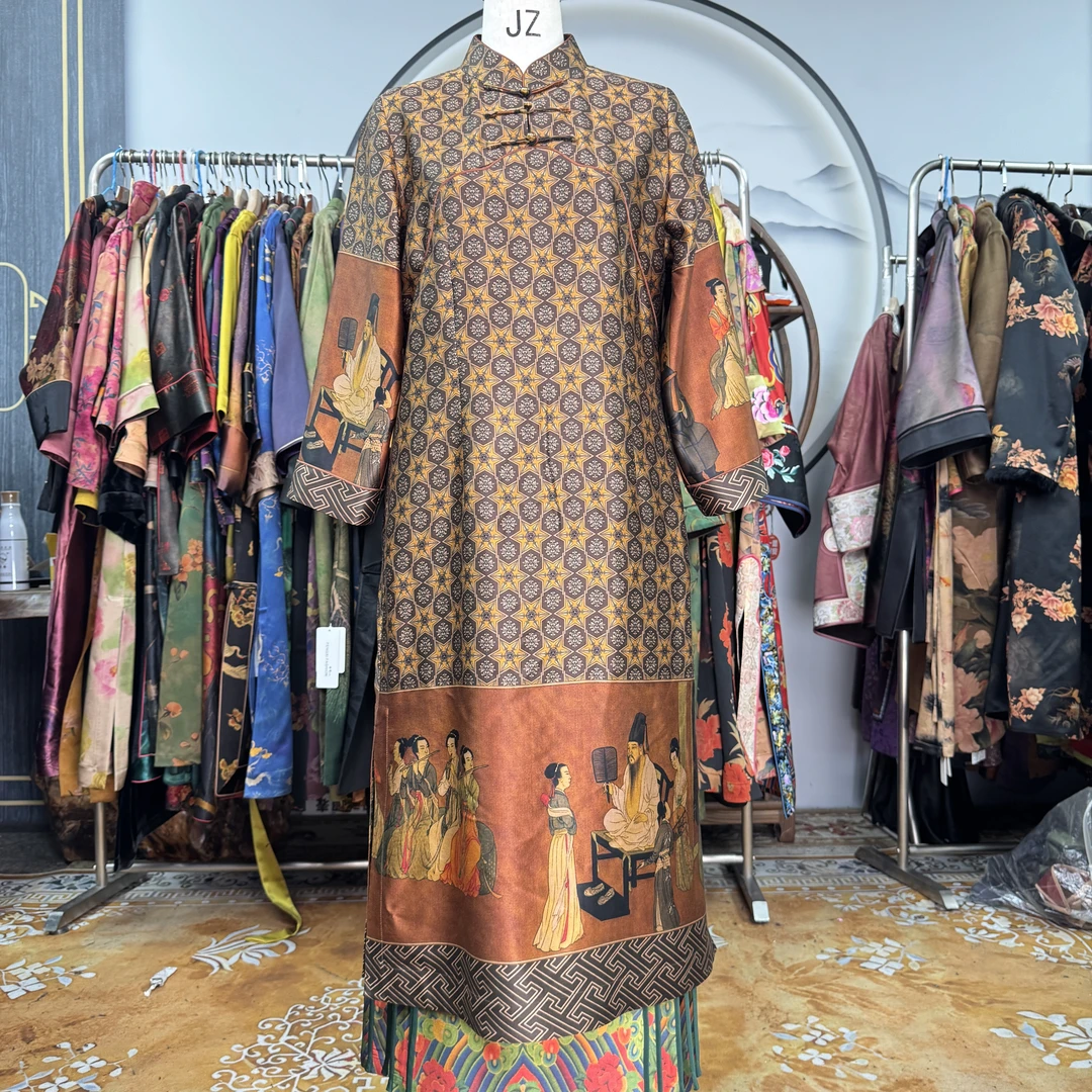 60姆米重锻韩熙载夜宴图100桑蚕丝款