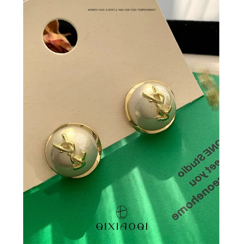 非金属仿水晶耳饰 七小七Sicily【珍珠耳钉】时尚轻奢珍珠耳钉