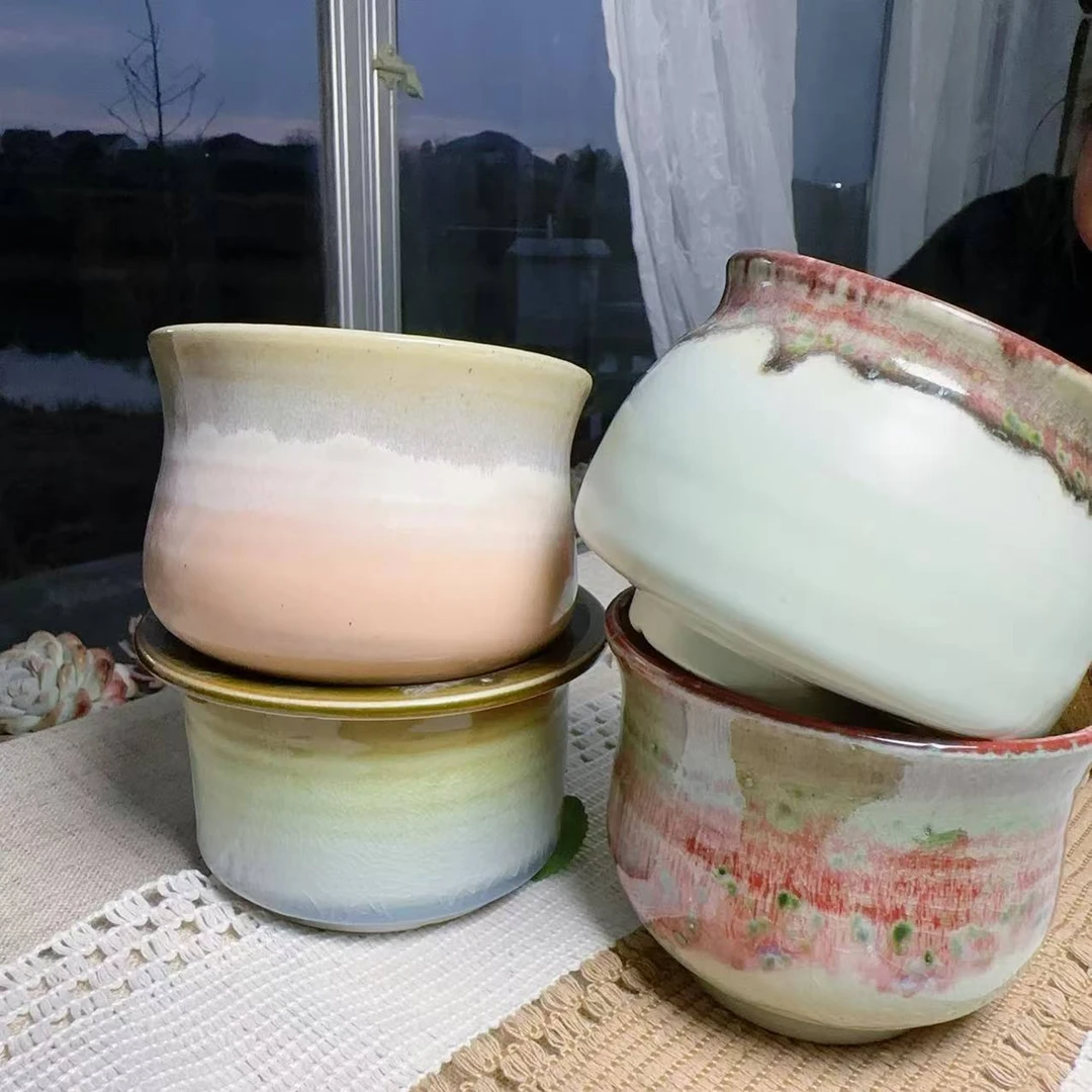 手工拉抷粉丝福袋盆默认口不圆（微瑕）一个器形顔色不指定