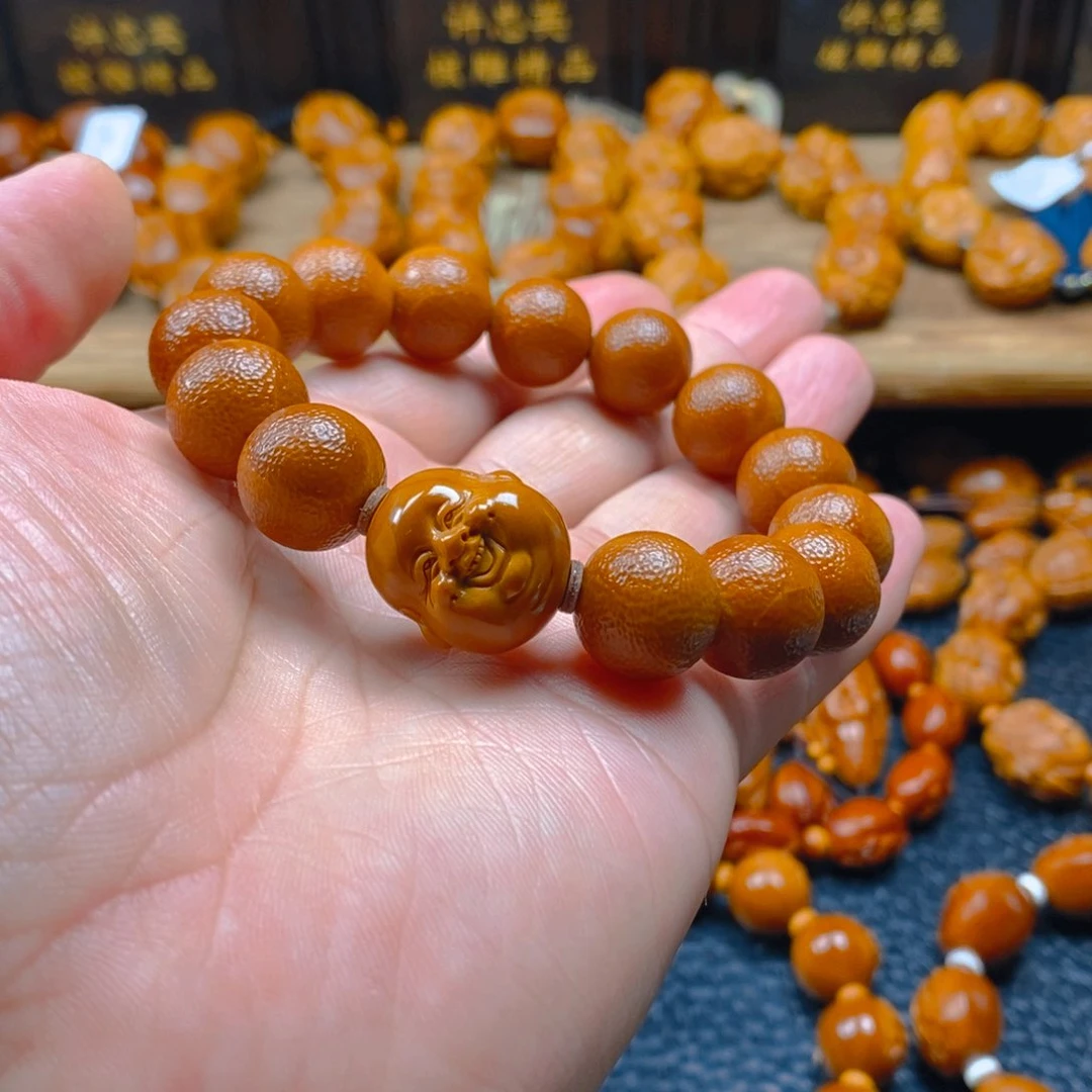 手串/手链橄榄核梅林铁核1.45正圆橘子皮大吉大利笑口常开