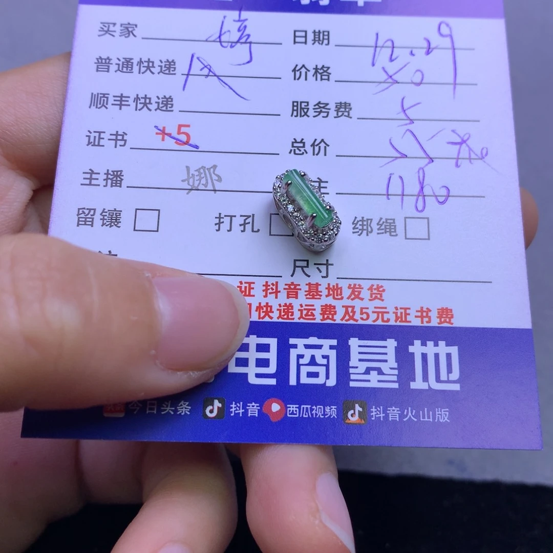 颈饰银S925镶嵌翡翠婷