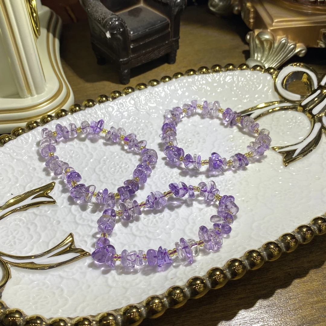 D920-高净体天然玻利维亚紫水晶手串单圈-多样性发其一