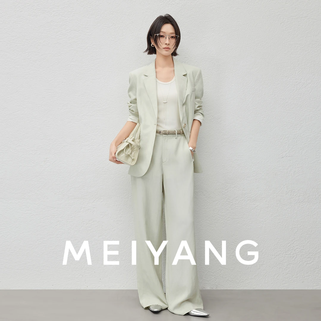 美洋MEIYANG【商场同款】罗勒西装套装 外套直筒西裤两件套