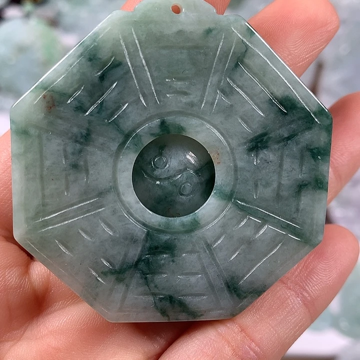 颈饰未镶嵌翡翠时来运转八卦两面工艺福利