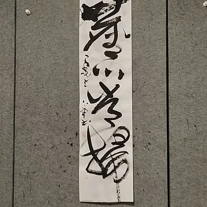 书法宋秉民。四尺对开。尘心常扫