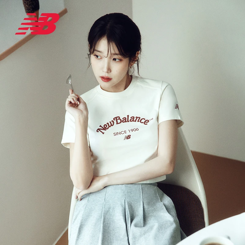 【 IU同款 】New Balance NB25新款夏季女修身短袖T恤NEF22092