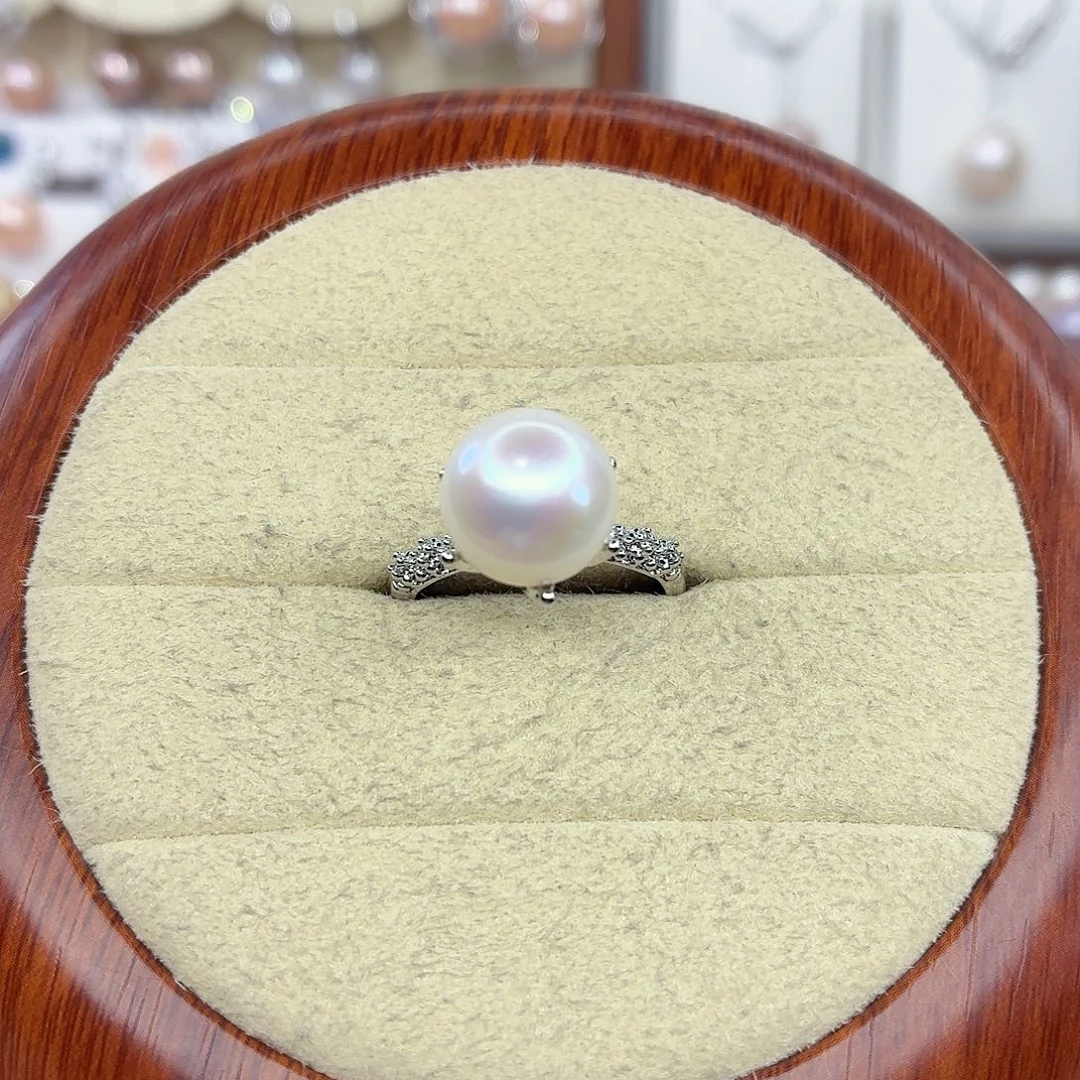 合金戒指淡水珍珠