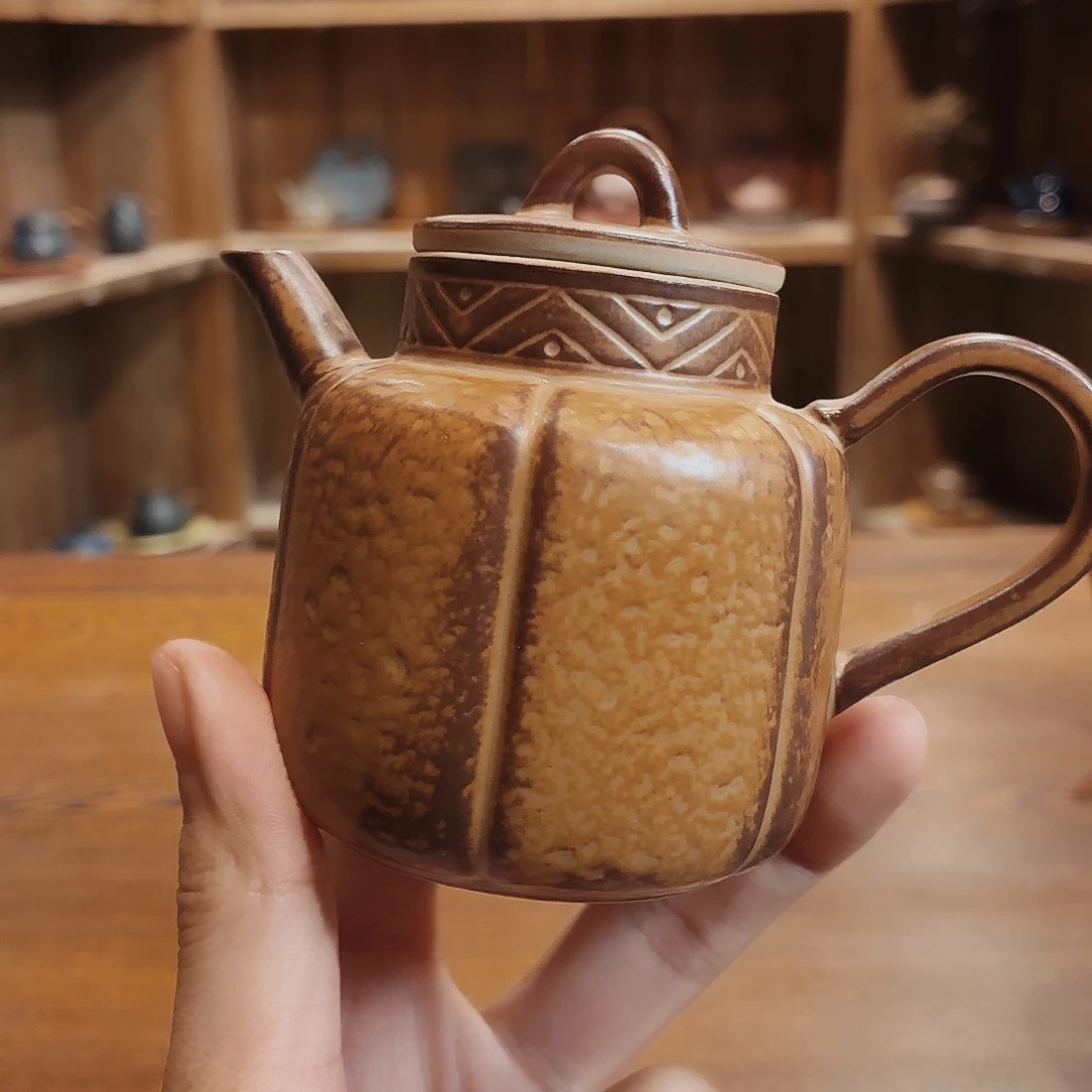 柴烧老岩泥高温茶器皿