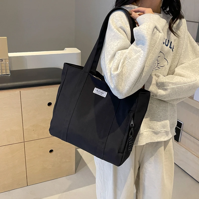 大容量包包单肩包布包韩版小众托特包简约潮流上班通勤手提包