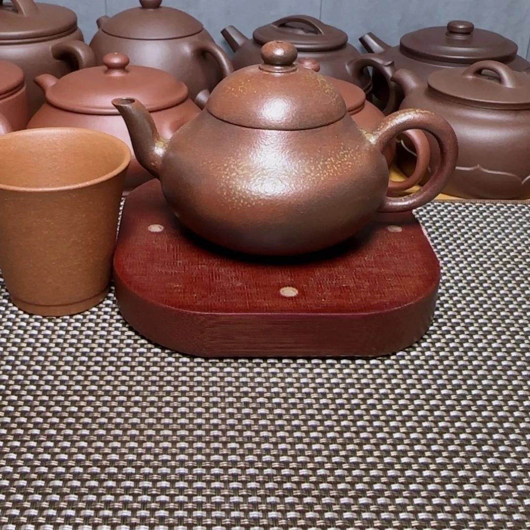 静***茶壶紫砂古法柴烧梨形壶160ml