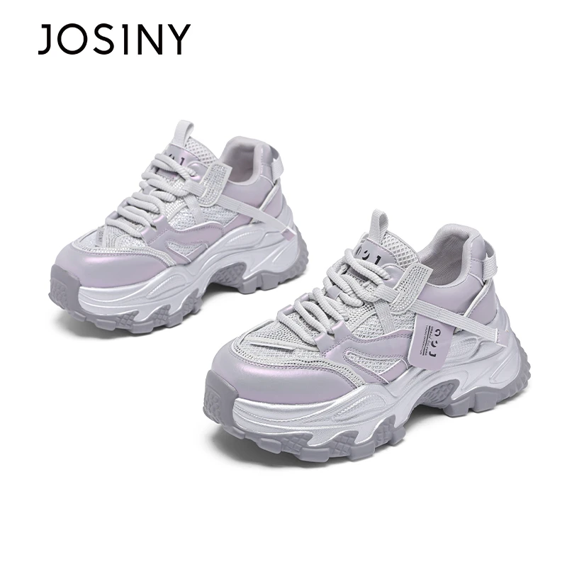 【紫霞】卓诗尼2025新款爆款时尚百搭老爹鞋女春夏春款休闲运动鞋