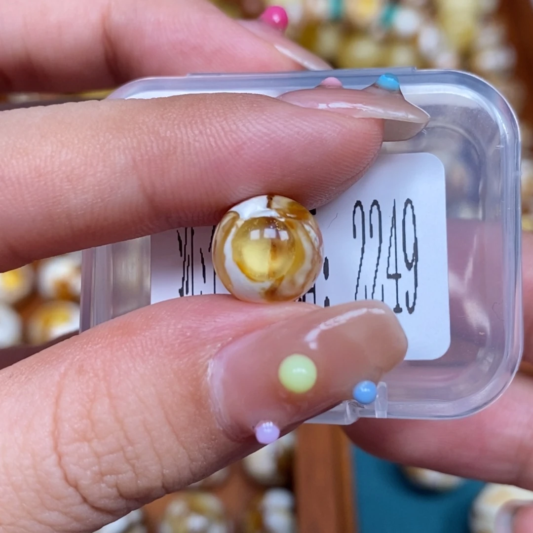 沁色蜜蜡未镶嵌2249