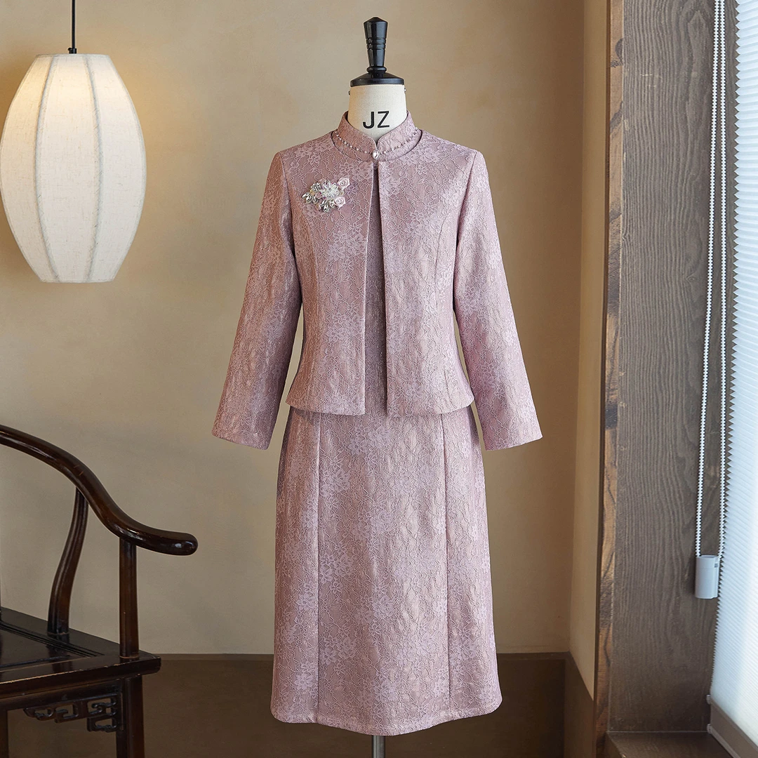 奈芭莎喜婆婆旗袍妈妈装婚宴礼服旗袍中年结婚婚礼喜服平时可穿