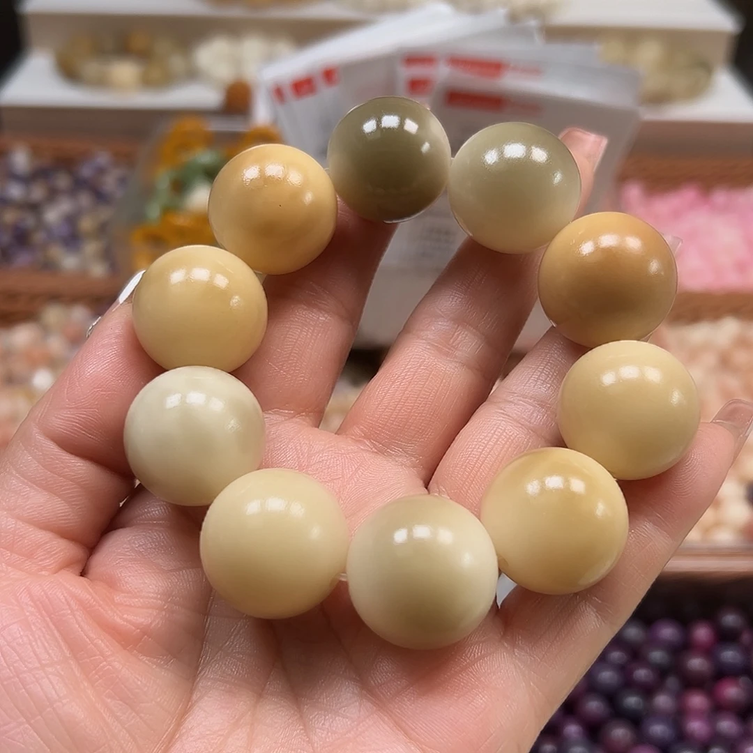 手串菩提根/象牙果微瑕卡23干磨圆1条1号