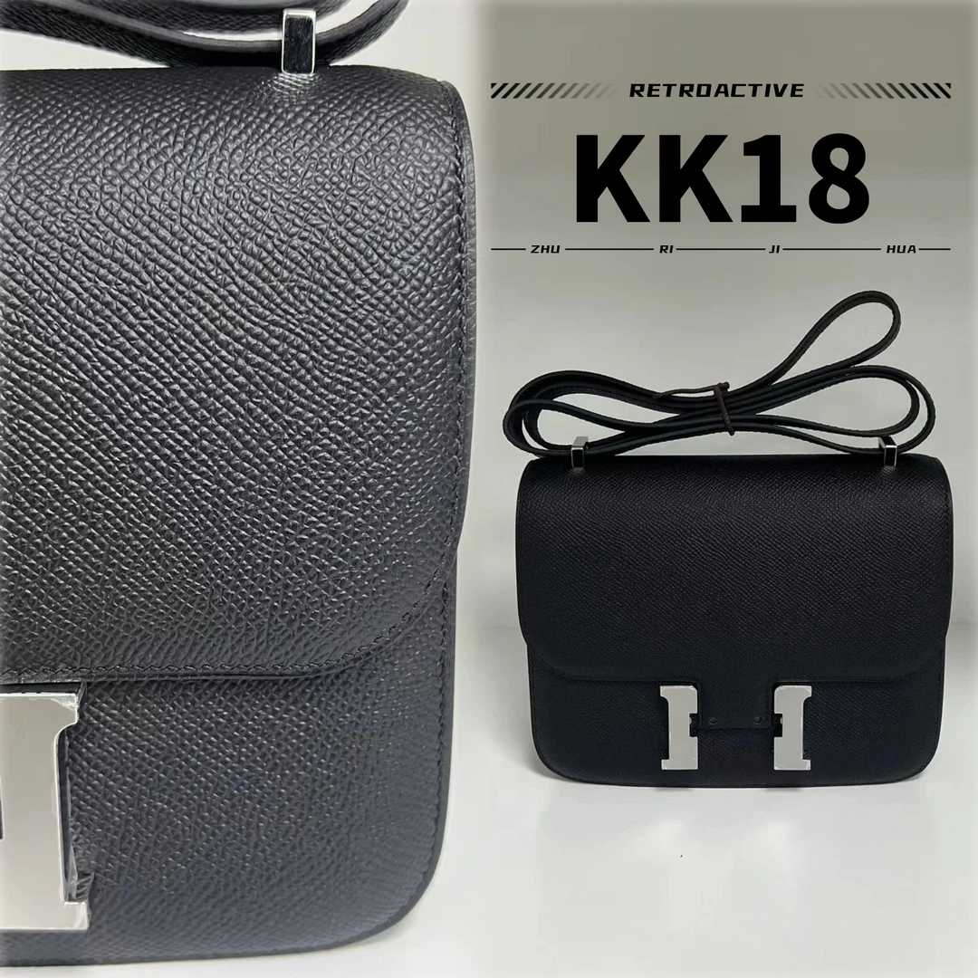 经典手工女包KK18001真皮百搭单肩黑色