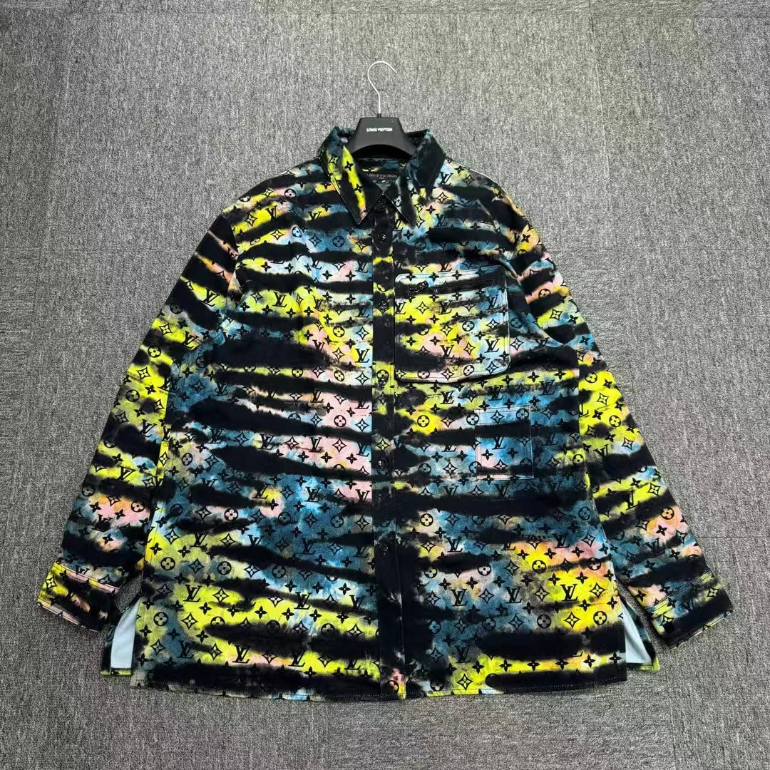 95新 LouisVuitton/路易威登 满印老花炫彩扎染外套/11523/5L码