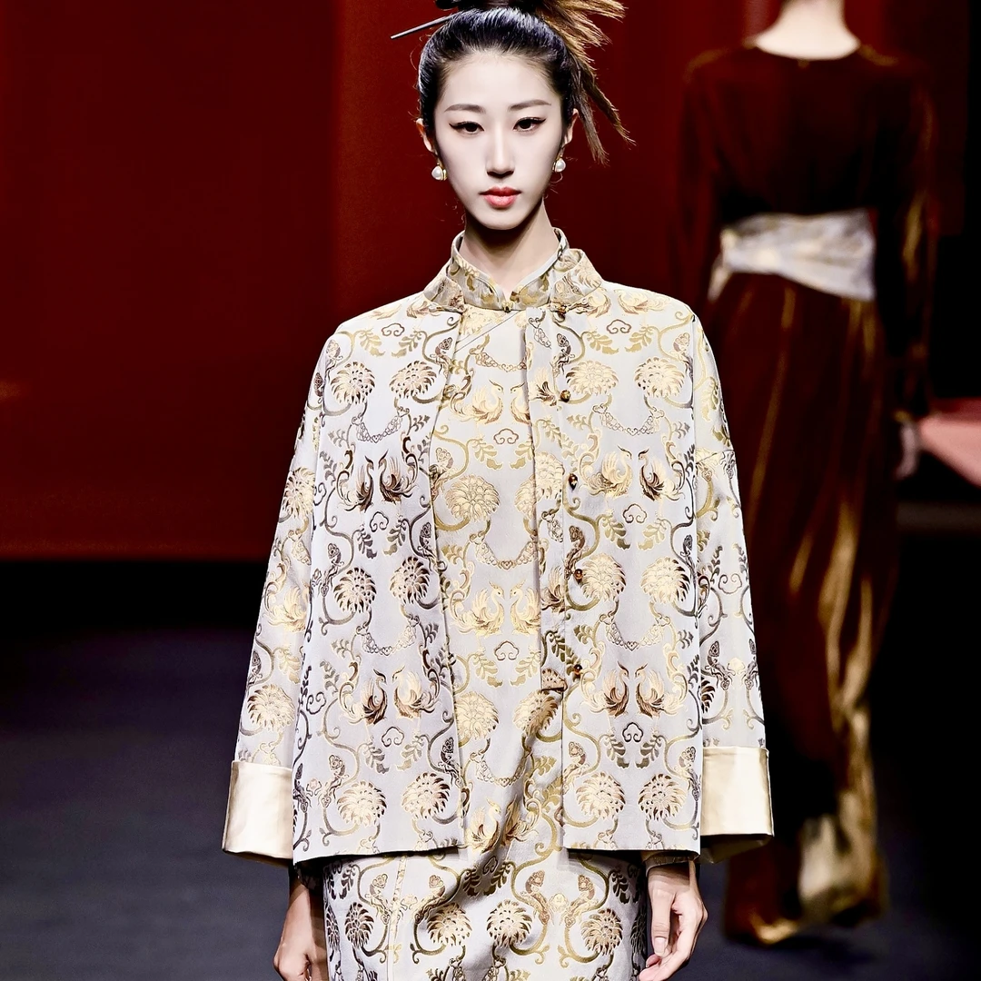 【如意对凤】小立领高端宋锦外套CD2167558