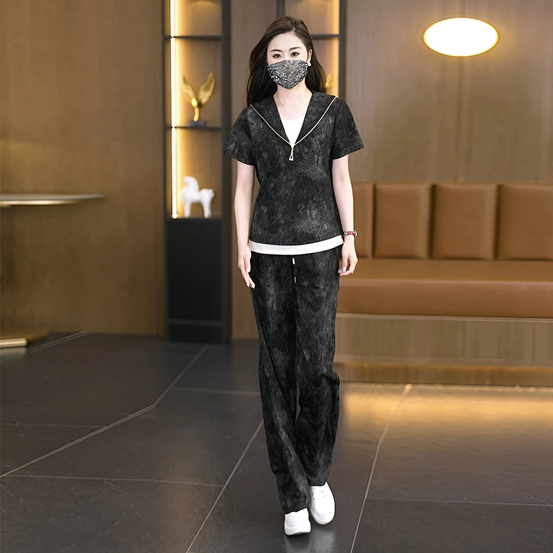 【女神新衣】休闲运动服套装女2025年夏季新款短袖时尚两件套女