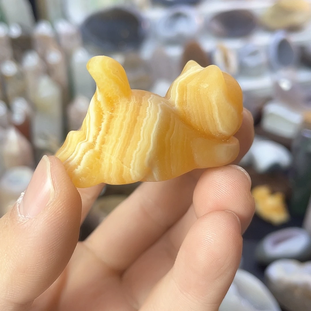 水晶维纳斯千层黄方解小橘猫未镶嵌