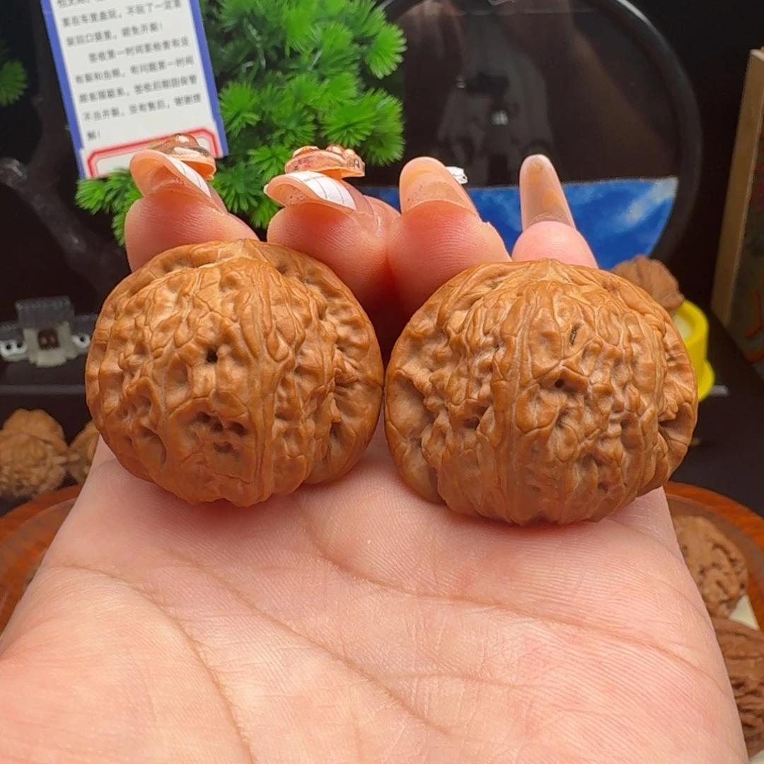 把件文玩核桃全品球白37