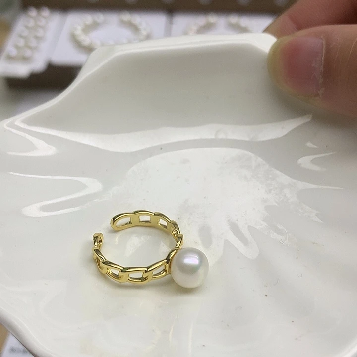 戒指淡水珍珠钛钢